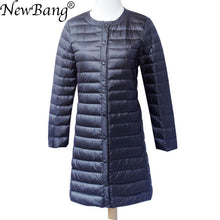 Load image into Gallery viewer, NewBang Brand Down jacket female Long Duck Down Jacket Women Lightweight Warm Linner Slim Portable Single Breasted Coat