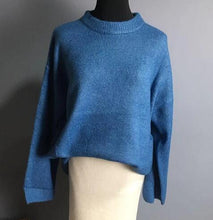 Load image into Gallery viewer, 2019 Autumn Winter Pink Sweater Womens O-neck Pullovers Soft Knitted Sweater Casual Tops pull femme